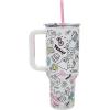 imageBioworld Star Wars Mandalorian Mythosaur Skull Bounty Hunter Logo 40 Oz Silver Stainless Steel TumblerHello Kitty White