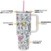imageBioworld Star Wars Mandalorian Mythosaur Skull Bounty Hunter Logo 40 Oz Silver Stainless Steel TumblerHello Kitty White