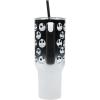 imageBioworld Star Wars Mandalorian Mythosaur Skull Bounty Hunter Logo 40 Oz Silver Stainless Steel TumblerJack Skellington