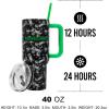 imageBioworld Star Wars Mandalorian Mythosaur Skull Bounty Hunter Logo 40 Oz Silver Stainless Steel TumblerMinecraft Creeper  TNT Blue