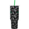 imageBioworld Star Wars Mandalorian Mythosaur Skull Bounty Hunter Logo 40 Oz Silver Stainless Steel TumblerMinecraft Creeper  TNT Blue