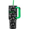 imageBioworld Star Wars Mandalorian Mythosaur Skull Bounty Hunter Logo 40 Oz Silver Stainless Steel TumblerMinecraft Creeper  TNT Blue