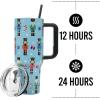 imageBioworld Star Wars Mandalorian Mythosaur Skull Bounty Hunter Logo 40 Oz Silver Stainless Steel TumblerNutcrackers Blue