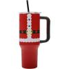 imageBioworld Star Wars Mandalorian Mythosaur Skull Bounty Hunter Logo 40 Oz Silver Stainless Steel TumblerSanta Suit Red