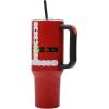imageBioworld Star Wars Mandalorian Mythosaur Skull Bounty Hunter Logo 40 Oz Silver Stainless Steel TumblerSanta Suit Red
