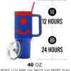 imageBioworld Star Wars Mandalorian Mythosaur Skull Bounty Hunter Logo 40 Oz Silver Stainless Steel TumblerSpiderMan Costume Blue