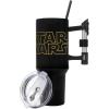 imageBioworld Star Wars Mandalorian Mythosaur Skull Bounty Hunter Logo 40 Oz Silver Stainless Steel TumblerStar Wars Logo