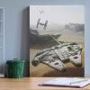 imageDisney Star Wars Death Star Gallery Wrapped Canvas Wall Decor  Detailed Death Star Wall Art for Man Cave or Movie RoomBeige