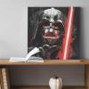 imageDisney Star Wars Death Star Gallery Wrapped Canvas Wall Decor  Detailed Death Star Wall Art for Man Cave or Movie RoomRedBlack