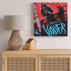 imageDisney Star Wars Death Star Gallery Wrapped Canvas Wall Decor  Detailed Death Star Wall Art for Man Cave or Movie RoomRedBlue