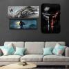 imageDisney Star Wars Death Star Gallery Wrapped Canvas Wall Decor  Detailed Death Star Wall Art for Man Cave or Movie RoomSilver