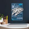 imageDisney Star Wars Droids Escape from Tattooine Embossed Metal Sign  Retro R2D2 and C3PO Wall Sign for HomeBlueGray