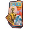 imageDisney Star Wars Droids Escape from Tattooine Embossed Metal Sign  Retro R2D2 and C3PO Wall Sign for HomeOrange