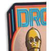 imageDisney Star Wars Droids Escape from Tattooine Embossed Metal Sign  Retro R2D2 and C3PO Wall Sign for HomeOrange