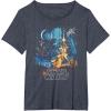 imageStar Wars A New Hope Faded Vintage Retro Poster Disney TShirtHeather Blue