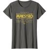 imageStar Wars Best Maestro in the Galaxy Teacher Gift Spanish TShirtAsphalt Grey