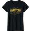 imageStar Wars Best Maestro in the Galaxy Teacher Gift Spanish TShirtBlack