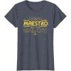imageStar Wars Best Maestro in the Galaxy Teacher Gift Spanish TShirtHeather Blue
