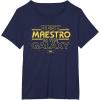 imageStar Wars Best Maestro in the Galaxy Teacher Gift Spanish TShirtNavy Blue