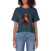 imageStar Wars The Phantom Menace Jar Jar Binks Exsqueeze Me Womens Crop TopDark Blue