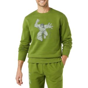 imageAmazon Essentials Disney  Marvel  Star Wars Mens Fleece Crewneck SweatshirtMarvel Hulk