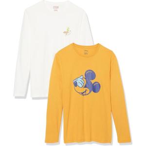 imageAmazon Essentials Disney  Marvel  Star Wars Mens LongSleeve TShirts Pack of 2Mickey and Goofy