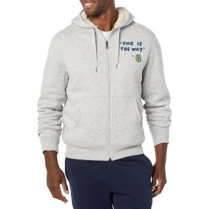 imageAmazon Essentials Disney  Marvel  Star Wars Mens SherpaLined FullZip Hoodie SweatshirtsStar Wars Mando