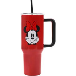 imageBioworld Star Wars Mandalorian Mythosaur Skull Bounty Hunter Logo 40 Oz Silver Stainless Steel TumblerDisney Classic Minnie Red