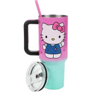 imageBioworld Star Wars Mandalorian Mythosaur Skull Bounty Hunter Logo 40 Oz Silver Stainless Steel TumblerHello Kitty Never Lose Your Spark