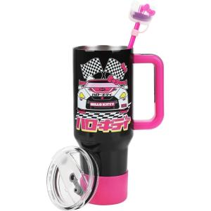 imageBioworld Star Wars Mandalorian Mythosaur Skull Bounty Hunter Logo 40 Oz Silver Stainless Steel TumblerHello Kitty Race Car