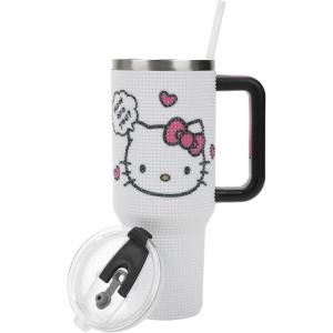 imageBioworld Star Wars Mandalorian Mythosaur Skull Bounty Hunter Logo 40 Oz Silver Stainless Steel TumblerHello Kitty RhinestoneCoated