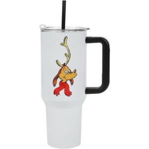 imageBioworld Star Wars Mandalorian Mythosaur Skull Bounty Hunter Logo 40 Oz Silver Stainless Steel TumblerThe Grinch Max