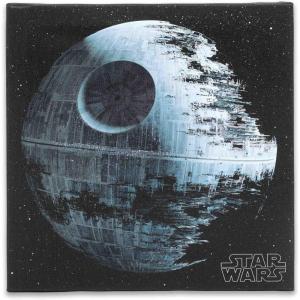 imageDisney Star Wars Death Star Gallery Wrapped Canvas Wall Decor  Detailed Death Star Wall Art for Man Cave or Movie RoomBlackWhite
