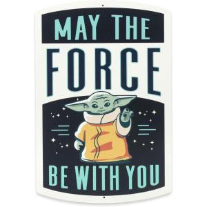 imageDisney Star Wars Droids Escape from Tattooine Embossed Metal Sign  Retro R2D2 and C3PO Wall Sign for HomeBlue