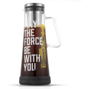 imageJoyJolt Star Wars Cold Brew Coffee Maker 32oz1L Cold Coffee Brewer and Infuser Filter Glass Iced Coffee Maker Ice Tea Maker Cold Brew Pitcher Star Wars Gift and Star Wars Kitchen Accessories