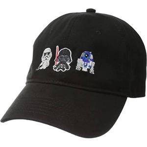 imageStar Wars Dad Hat Darth Vader R2d2 and Stormtrooper Cotton Adult Baseball Cap with Curved Brim Black Pixels 22 One Size