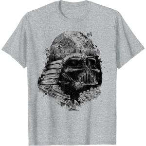 imageStar Wars Darth Vader Build The Empire Graphic TShirtHeather Grey