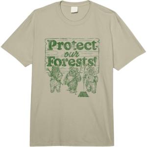 imageStar Wars Ewoks Protect Our Forests Sketch Comfort Colors Adult Heavyweight TshirtLight Sage Green