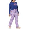 imageAmazon Essentials Disney  Marvel  Star Wars Womens Flannel Pajama Sleep SetsStar Wars Logo Leia  Womens
