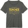 imageStar Wars Best Teacher in the Galaxy XWing Teacher Gift TShirtAsphalt Grey
