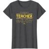 imageStar Wars Best Teacher in the Galaxy XWing Teacher Gift TShirtDark Heather Grey