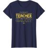 imageStar Wars Best Teacher in the Galaxy XWing Teacher Gift TShirtNavy Blue