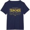 imageStar Wars Best Teacher in the Galaxy XWing Teacher Gift TShirtNavy Blue