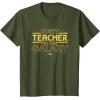 imageStar Wars Best Teacher in the Galaxy XWing Teacher Gift TShirtOlive Green