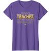 imageStar Wars Best Teacher in the Galaxy XWing Teacher Gift TShirtPurple Heather