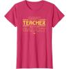 imageStar Wars Best Teacher in the Galaxy XWing Teacher Gift TShirtRed Heather