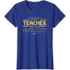imageStar Wars Best Teacher in the Galaxy XWing Teacher Gift TShirtRoyal Blue