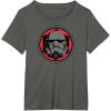 imageStar Wars Dark Side Stormtrooper Helmet and Empire Symbol TShirtAsphalt Grey