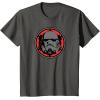 imageStar Wars Dark Side Stormtrooper Helmet and Empire Symbol TShirtAsphalt Grey