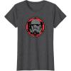 imageStar Wars Dark Side Stormtrooper Helmet and Empire Symbol TShirtDark Heather Grey